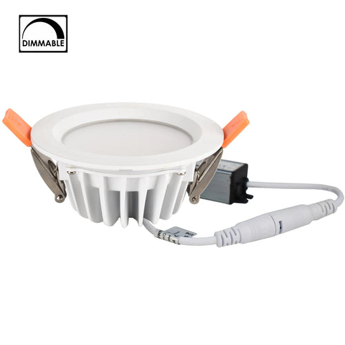spot led encastré blanc aluminium moderne étanche dimmable salle bain intérieur rond
