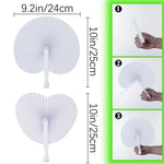 éventails pliants blancs classiques rayures fines tringle diamètre 24cm hauteur 25cm anniversaire mariage decoration