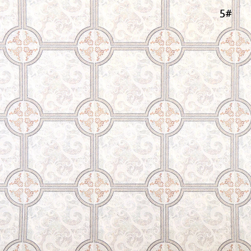 papier peint imitation bois carreaux céramique motifs géométriques floraux chambre maison poupées