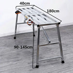 table pliante argentée structure métallique moderne poignées anti dérapante pliante portative