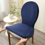 Housse chaise velours gris classique protection mariage banquet maison