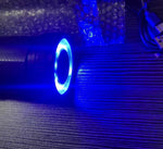 lampe torche led rechargeable zoomable couleurs super lumineuse distance 100 200 metres