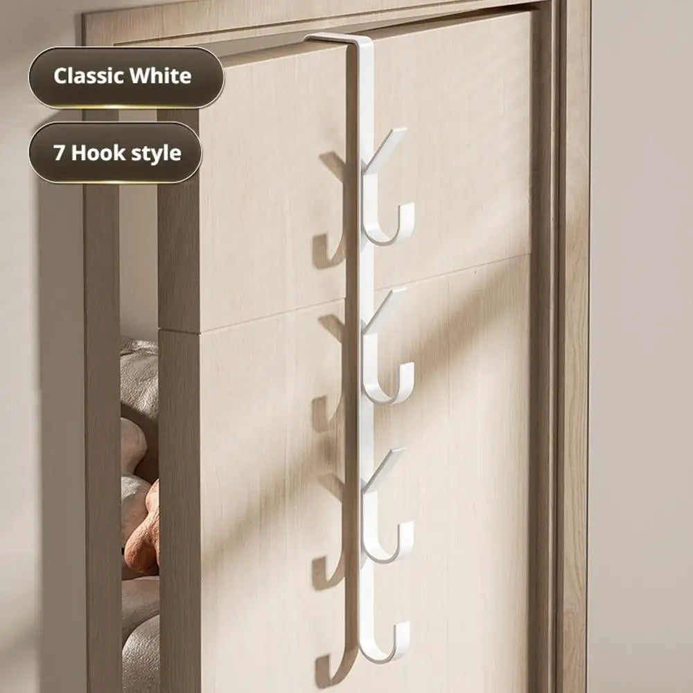 porte sacs mural blanc adhésif griffes moderne minimaliste PVC