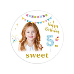 sticker personnalisable anniversaire enfant happy birthday sweet décoratif festif adhésif