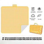serviette pique nique orange carreaux moderne poignée amovible pochette intégrée velcro 100x150cm 200x200cm 200x300cmextérieur