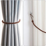 corde rideaux tissée main moderne anneaux gris marron noir blanc bleu marine rouge vert