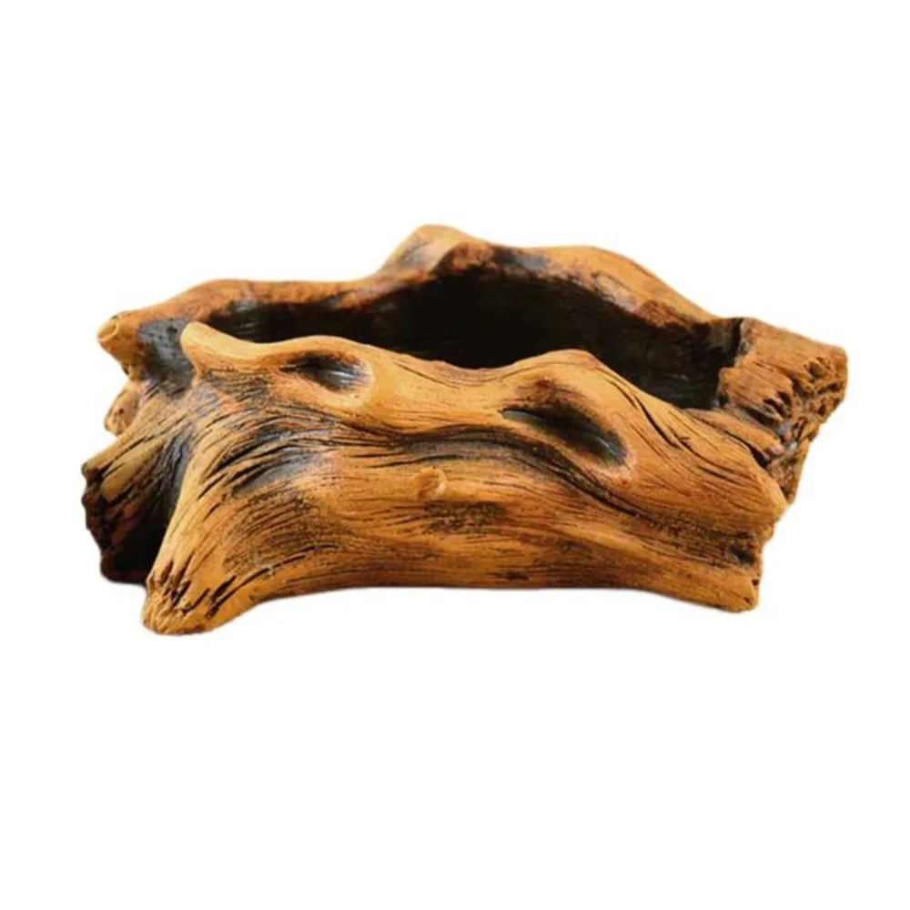planteur bois naturel rustique grain bois opaque décoration intérieure fleur verte pastoral