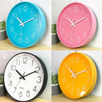 horloge murale moderne rose blanche noire bleue quartz aiguille unique minimaliste salon