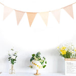 guirlande fanions toile jute blanc beige rustique mariage anniversaire deco enfant