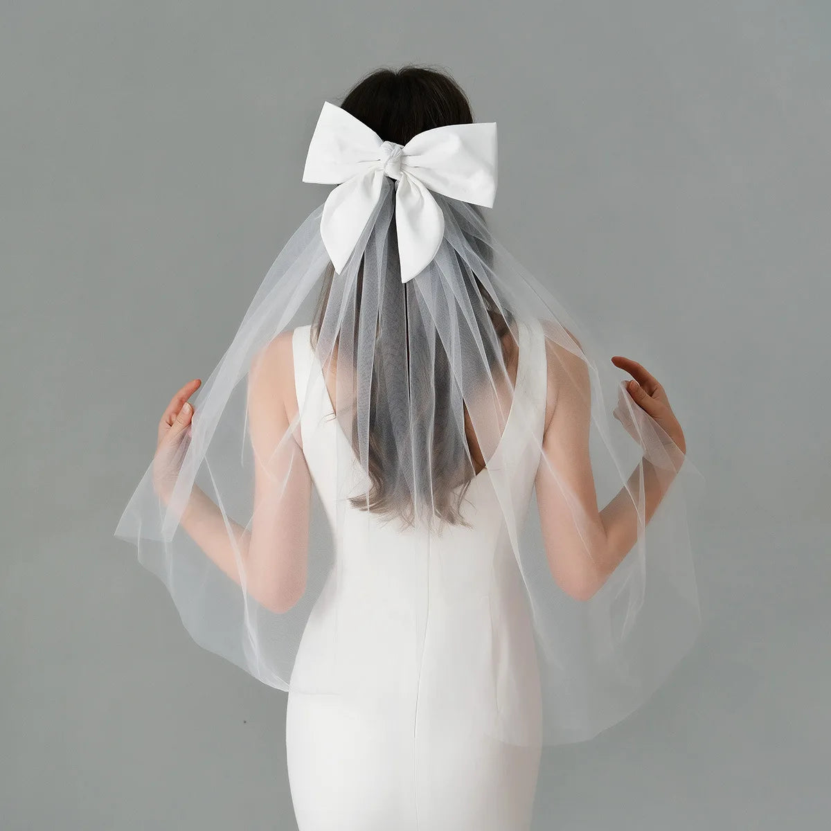 voile mariée blanc tulle fin classique non visible couvre chef femme