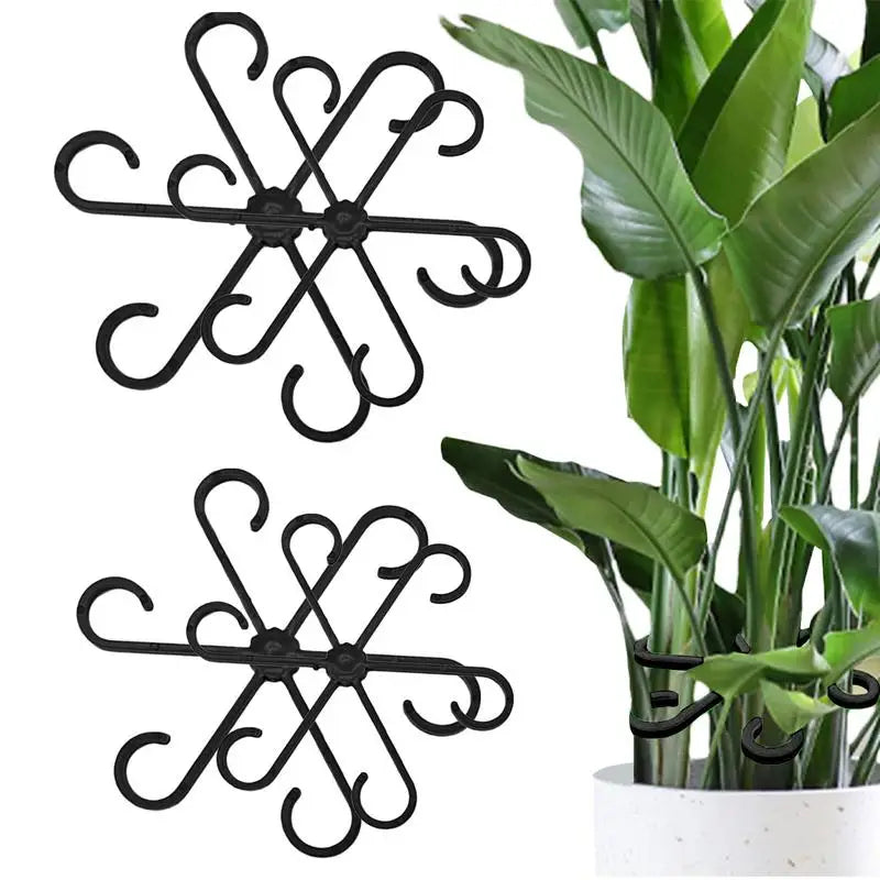 supports plantes adhésifs floral moderne noir blanc vert rose