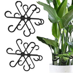supports plantes adhésifs floral moderne noir blanc vert rose