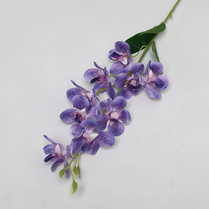 guirlande fleurs artificielles vanda soie bleu rose blanc jaune vert modernes intérieur decoration mariage