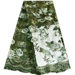 tissu tulle brodé fleurs rouge rose violet transparent occasion importante robe soirée cérémonie