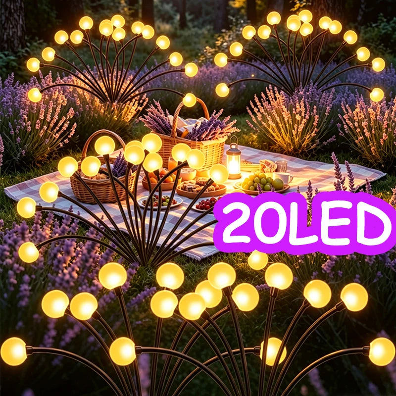 guirlande lumineuse solaire 10 led blanc chaud moderne naturelle extérieure patio jardin