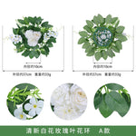 guirlandes florales artificielles couronne mariage décoration intérieure roses chrysanthèmes verte rouge