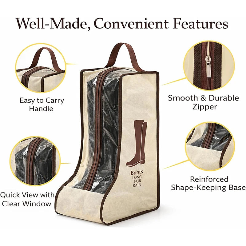 sac chaussures portable beige marron motif géométrique transparent poignées détachables moderne pratique