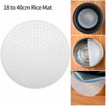 tapis cuisson riz silicone perforé moderne noir argenté blanc respectueux environnement 18cm 30cm 40cm