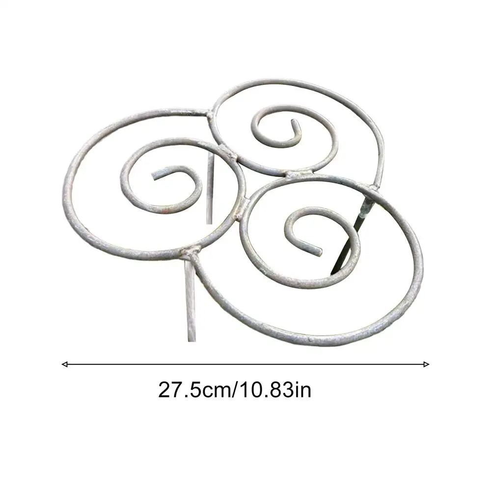 support plante métal résistant intempéries spirales gris vert jardin patioextérieur