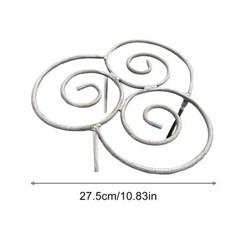 support plante métal résistant intempéries spirales gris vert jardin patioextérieur