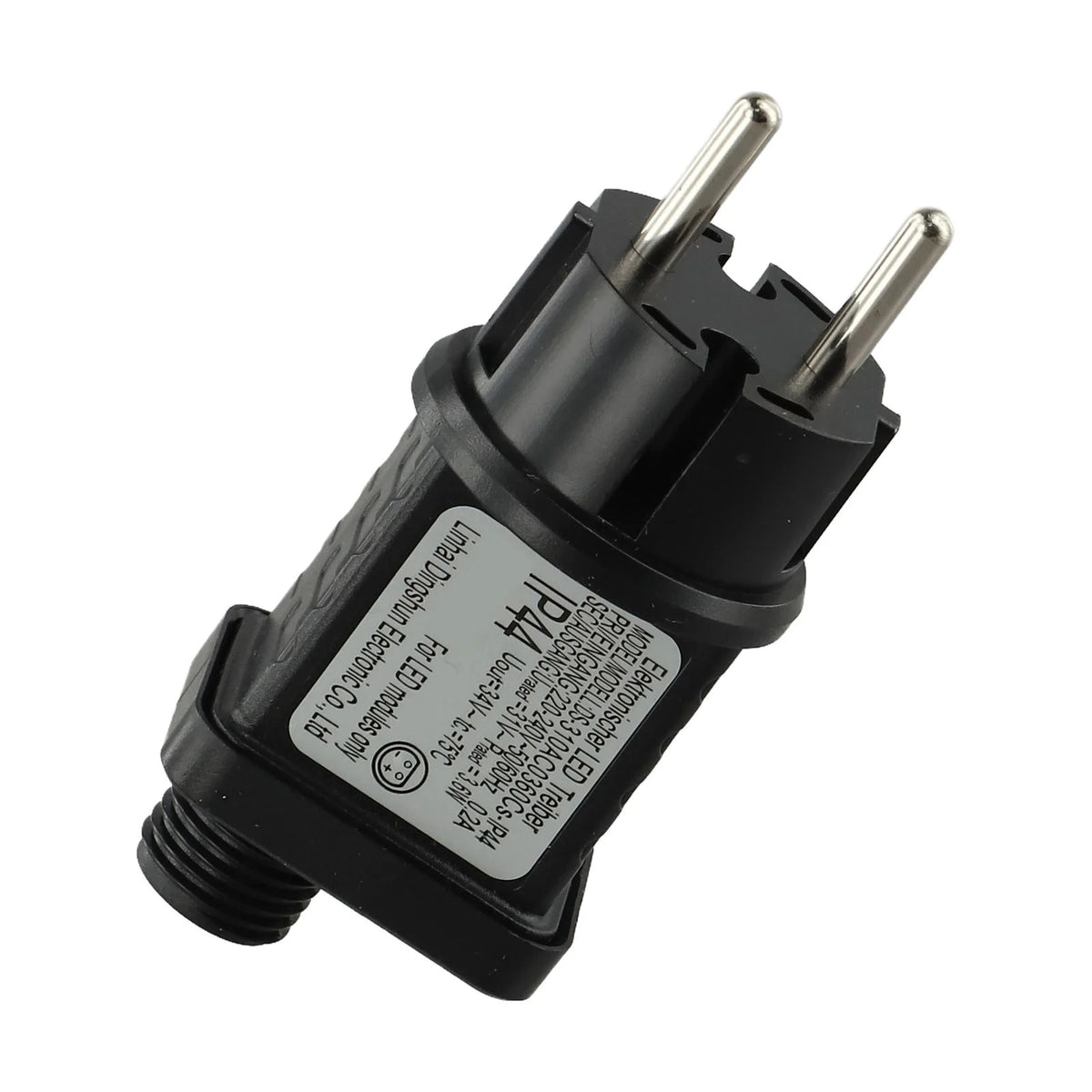 adaptateur électrique noir moderne 3.6w prise ue cable information technique étanche ip44 led