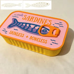 boîte bijoux poisson sardines orange rose blanche créative anneaux bracelets
