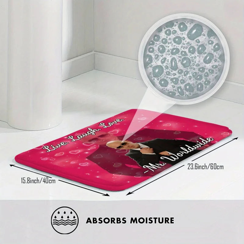 tapis rose pitbull live rire amour antidérapant résistant extérieur intérieur prière plageolvable machine