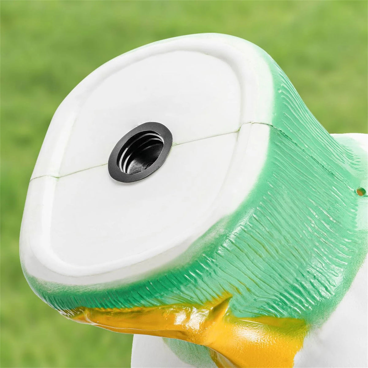 statue canard blanc jaune vert jardin décoration intérieur figurine animaux gobelet plumes