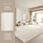 tapis shaggy super doux polyester moderne rectangle beige texture ondulée antidérapant usage maison prière