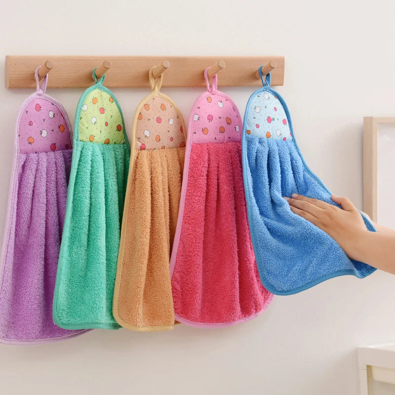serviettes cuisine motif fruits violet vert orange rose bleu absorbantes séchage rapide douces modernes