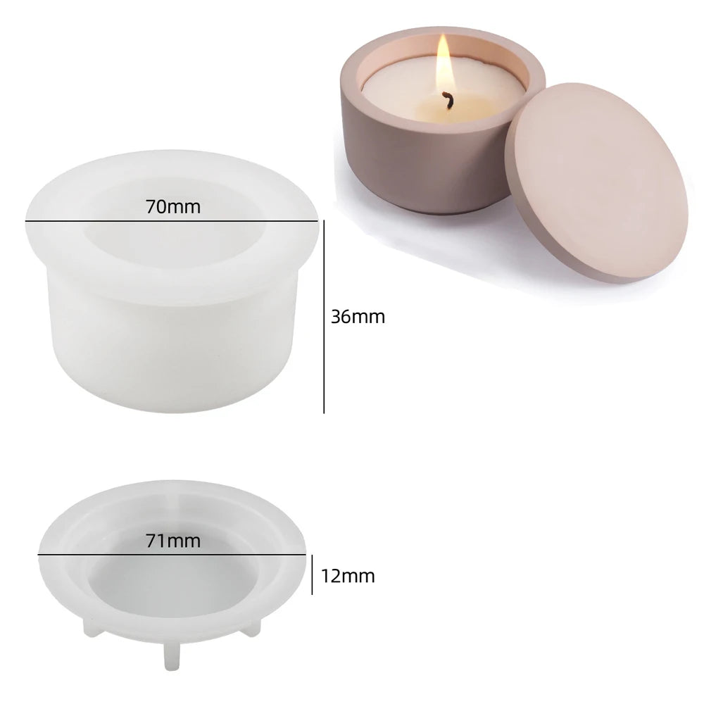 moule silicone bougie parfumée blanc rose pâle moderne minimaliste couvercle bricolage décoration maison