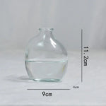 vases verre marron bleu transparent modernes décoration maison fleurs artificielles ombre mat translucent minimaliste