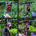 sac vélo noir rayures zèbre motifs colorés clips pratiques modernes