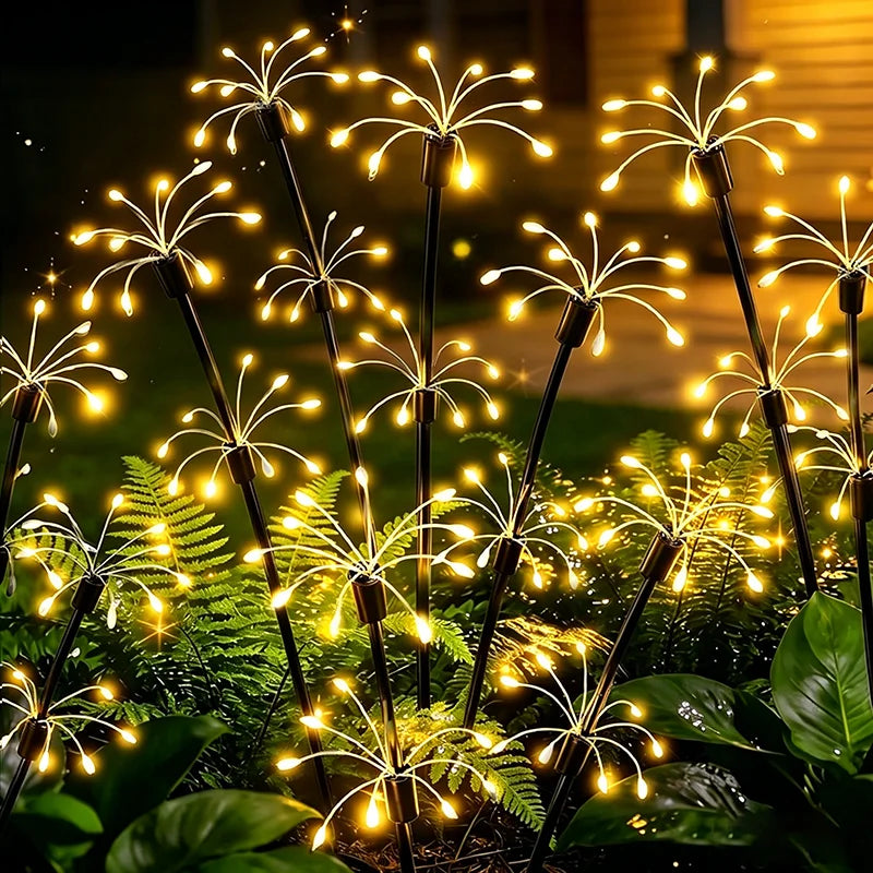 décorations extérieures solaires fleurs lumineuses noir multicolore moderne patio jardin