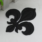 dentelle brodée fleur lys or argent polyester appliques patchs coudre broderie ecussons motifs ornements