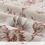 tissu imprimé fleurs feuilles beige bleu rouge résistance abrasion classique vintage 180x150cm 45x150cm 90x150cm