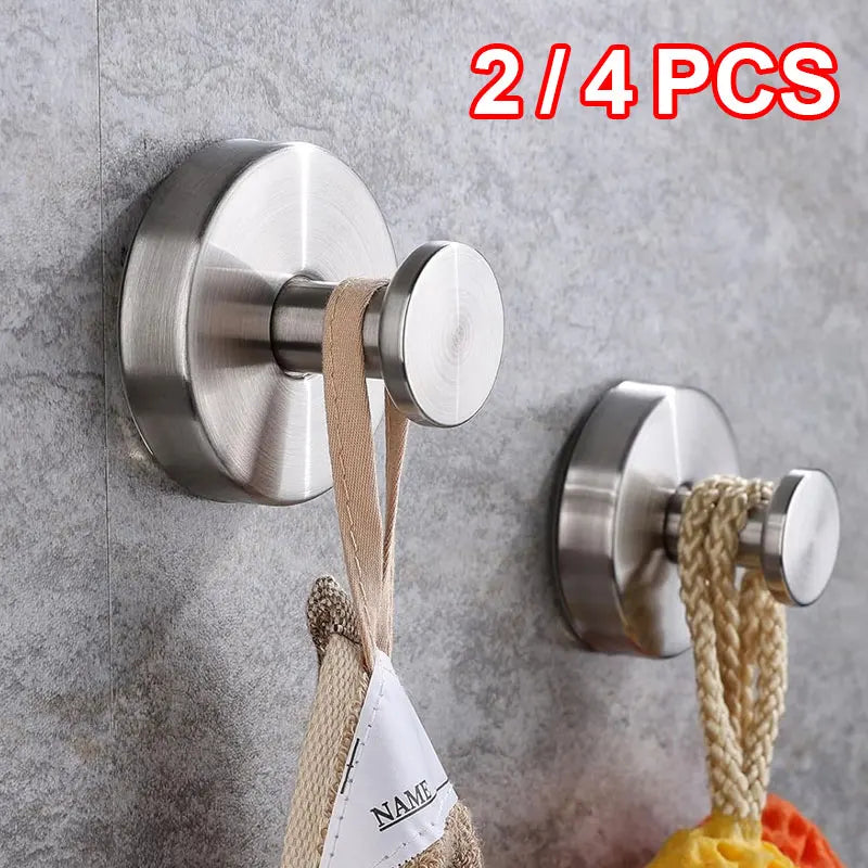 crochet mural ventouse acier inoxydable moderne argenté serviette sac main bain cuisine fixe mur