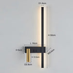 lampe murale moderne minimaliste noir interrupteur bouton chambre entrée étude fixée mur LED