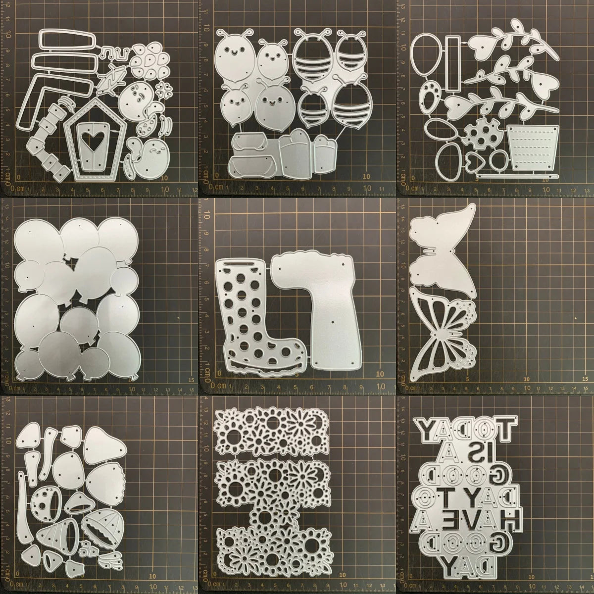 ciseaux découpe blancs motifs floraux géométriques artisanal papier cartonné bricolage scrapbooking