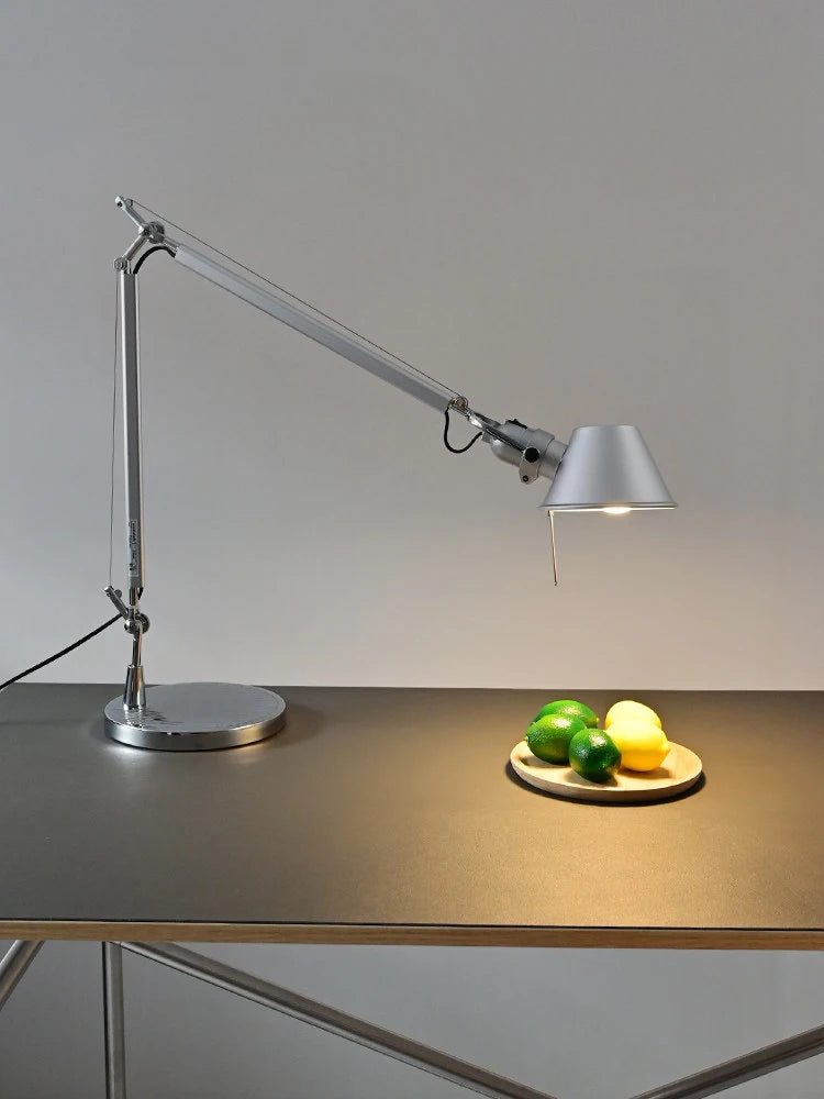 lampe moderne argentée réglable sans filaire opaquer nordiqueTouchable switch