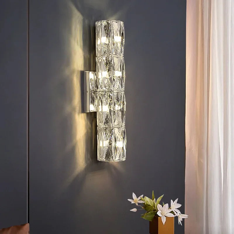 Applique murale LED cristal rose