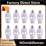 adaptateur prise e27 detecteur mouvement pir blanc moderne pratique led 30w interrupteur auto