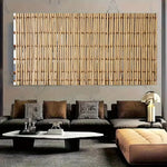 rideau bambou naturel rayures horizontales moderne clips fixation large choix dimensions