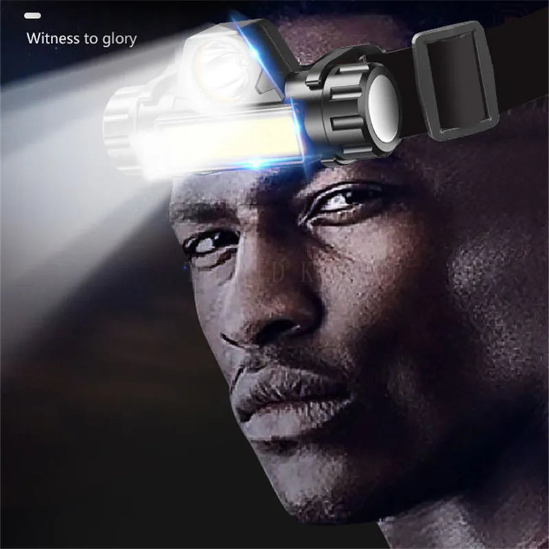 lampe frontale led rechargeable usb camping sport 1500lm 2000lm deux modes
