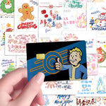 sticker carte crédit dessin animé moderne adhésif réutilisable waterproof bleu noir doré