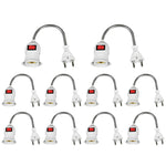 support lampe E27 flexible blanc moderne interrupteur prise us eu adaptable ledéconomieénergie