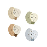 horloge murale moderne bois grainée 30cm 30cm salon chambre beige verte