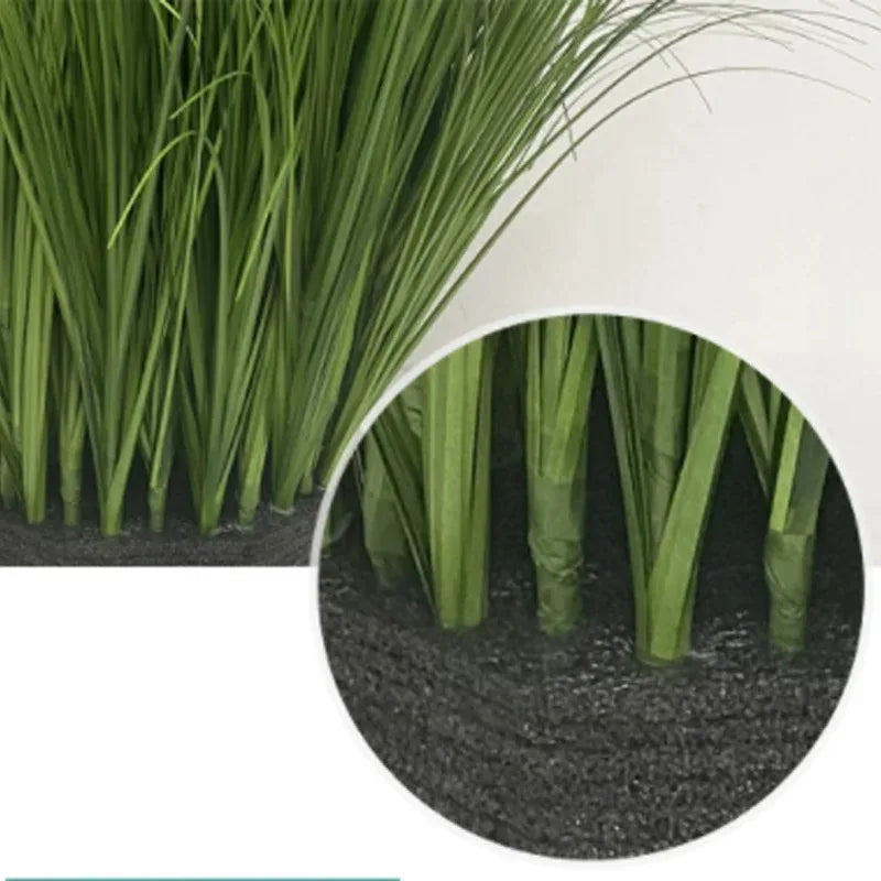 plante artificielle verte feuilles fines moderne décoration intérieure base noire 30cm 40cm 50cmextérieur