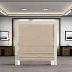 rideau store lamelles tissu beige texture lin moderne opacité sécurité uv puits lumière horizontal