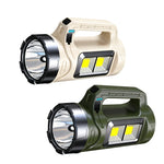 lampe torche led rechargeable solaire 15h éclairage vert olive moderne pratique